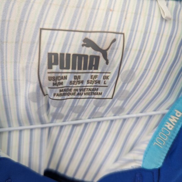 PUMA PWR Cool Polo Surf Web Performance Fit Power Dry Golf Shirt Men M - Picture 4 of 7